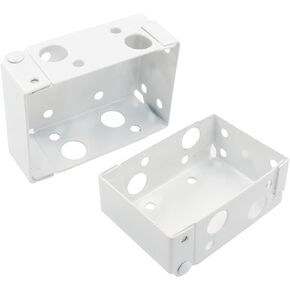Hordion 6PCS Blind Brackets 2 Inch Box Mounting Bracket for Window Blinds Headrail Holder Bracket, White