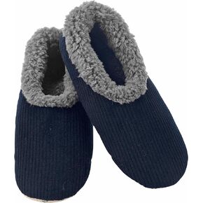Snoozies Mens Slippers Indoor Plaid, Cord, or Camo, Sherpa Fleece-Lined Slippers Socks Non-Skid, Mens House Shoes, Male Gifts