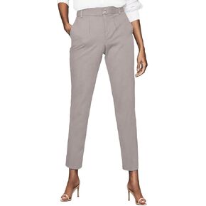 Womens Dress Pants High Stretch Straight Leg Purple Gray Pants for Work Business Casual with Pockets Large