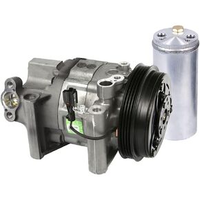 OEM AC Compressor w/A/C Clutch & Drier For Subaru Legacy Outback & Baja 2.5L 2000 2001 2002 2003 w/ 4-Groove Pulley - BuyAutoParts 60-87047R4 New