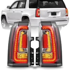 LED Tail Lights Assembly Fit GMC Yukon/Yukon XL Denali SLT SLT 2015 2016 2017 2018 2019 2020 ، مصباح الفرامل الخلفية مع لمبة وتسخير