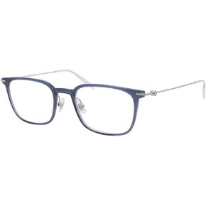Mont Blanc Established MB0100O 004 Eyeglasses Men's Silver/Blue Optical Frame