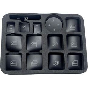 14 Pack Interior Door Armrest Window Switch Button Trim Cover Compatible with A B C E G GLA CLA GLK GL ML GLE Class