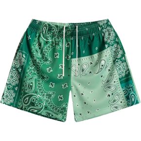 شورتات كرة السلة Mens Mens Paisley Printshible Running Shorts Shorts Mym Drayring Disual Pants