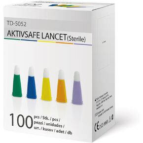 AKTIVSAFE Safety Lancets, Box of 100, 21G, 2.2mm)