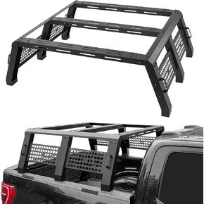 JOYTUTUS Full Size Truck Bed Rack Overland Bed Rack Compatible with F150 F250 F350 Silverado Sierra Ram, 18.8" High Ladder Rack Truck Rack for Kayak, Roof Top Tent
