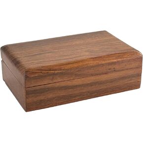 Handmade Wood Keepsake Box Jewellery Organiser Unique Gift Ideas for Men & Women Decorative Multipurpose Travel Storage Box (5 x 3 x 2 inch - Brown)
