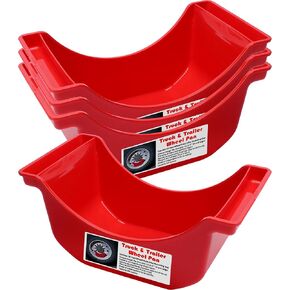 Truck and Trailer Wheel Pan,Oil Drain Pan for Wheels(4Pcs)