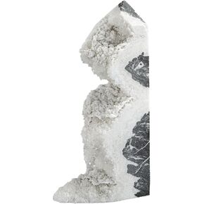 Irregular Crystal Point Stone Wand for Meditation Rock Quartz Crystal Cluster Geode Tower for Home Decor Mineral Specimen, 3.07"-6.11"