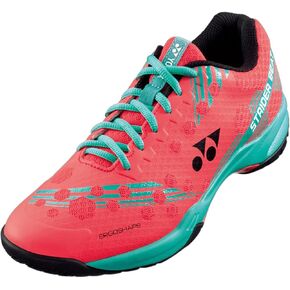 YONEX Men's Power Cushion Strider Beat Badminton Shoes - Lightweight Breathable Shock-Absorbing High-Traction Court Shoes, Bright Red, 10.5