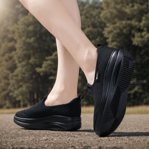 Walking Shoes for Women Slip On Nurse Slip Resistant Work Sock Sneakers Food Service Platform Comfortable Weight Light in Saudi Arabia
