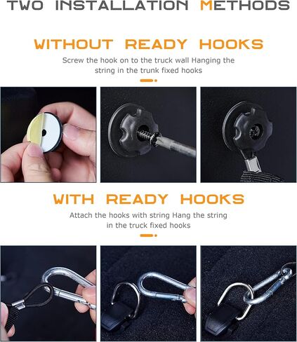 Cargo Net,Truck Bed Organizer,Car Accessories Cargo Net for Pickup Truck Bed,3 Pocket Trucks Beds Cargo Nets,43.3" x 11.8" Elastic Cargo Nets,Suitable for Car SUV Van Trunk Pickup in Kuwait