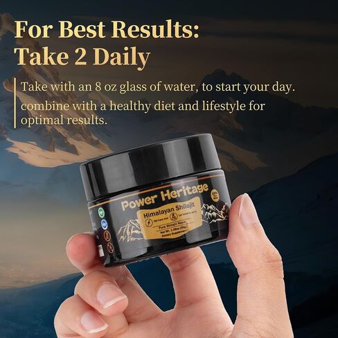 Power Heritage Pure Himalayan Shilajit Resin for Men & Women 75 Servings for Energy Boost & Immune Support, 85+ Trace Minerals, 75%+ Fulvic Acid, with Lab Test Report,400mg in Saudi Arabia