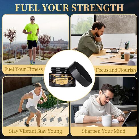 Power Heritage Pure Himalayan Shilajit Resin for Men & Women 75 Servings for Energy Boost & Immune Support, 85+ Trace Minerals, 75%+ Fulvic Acid, with Lab Test Report,400mg in Saudi Arabia