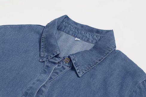 utcoco Denim Dress for Women 2025 Casual Loose Long Sleeve Classic Vintage Button Down Jean Shirt Dresses with Pockets in Saudi Arabia