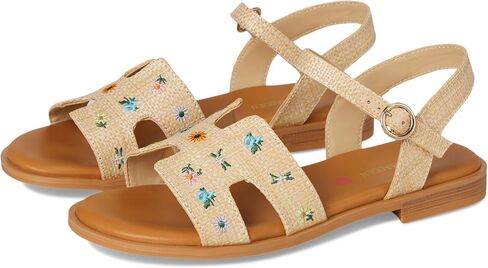 Steve Madden Girls Shoes Girls Haydlyn Flat Sandal, Floral Raffia, 2 Little Kid in Saudi Arabia