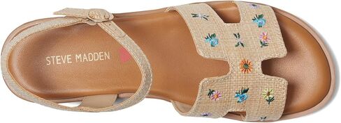 Steve Madden Girls Shoes Girls Haydlyn Flat Sandal, Floral Raffia, 2 Little Kid in Saudi Arabia