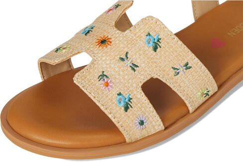 Steve Madden Girls Shoes Girls Haydlyn Flat Sandal, Floral Raffia, 2 Little Kid in Saudi Arabia