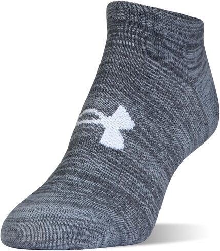 Under Armour Essential 2.0 No Show Socks 6-Pair White/Halo Gray/Assorted MD (Women's Shoe 6-10) in Kuwait