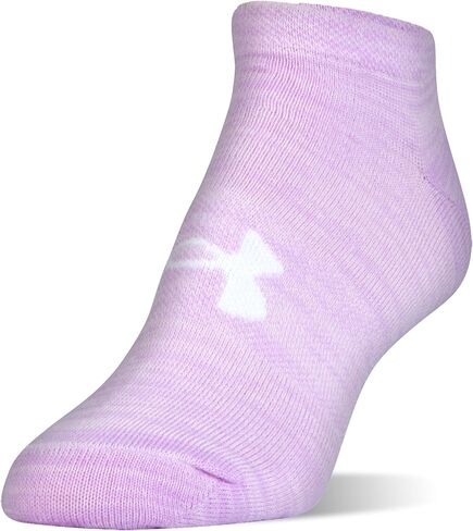 Under Armour Essential 2.0 No Show Socks 6-Pair White/Halo Gray/Assorted MD (Women's Shoe 6-10) in Kuwait