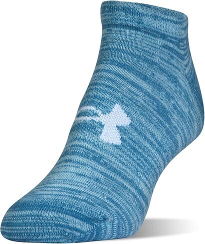 Under Armour Essential 2.0 No Show Socks 6-Pair White/Halo Gray/Assorted MD (Women's Shoe 6-10) in Kuwait