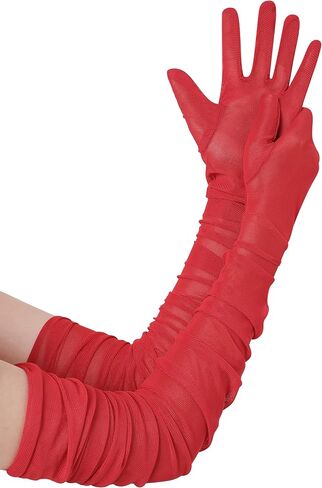 BABEYOND Long Gloves for Women - Mesh Tulle Stretchy Opera Party Costume Wedding Accessories in Saudi Arabia