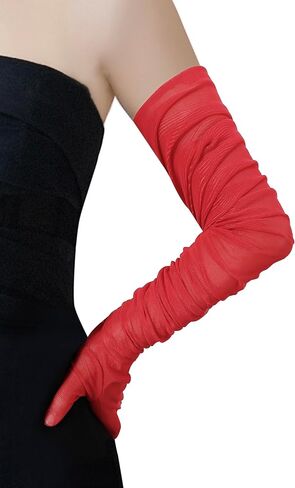 BABEYOND Long Gloves for Women - Mesh Tulle Stretchy Opera Party Costume Wedding Accessories in Saudi Arabia