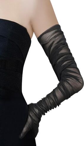 BABEYOND Long Gloves for Women - Mesh Tulle Stretchy Opera Party Costume Wedding Accessories in Saudi Arabia