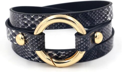 Dreuyet الجلود سوار كامو للرجال نساء بوهو التمويه أبيض سحر أسود سحر الكفة القلاع متعدد الطبقات قابلة للتكدي in Kuwait