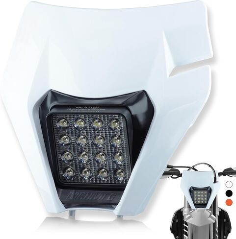 Universal Dirt Pit Bike LED Headlight - Motorcycle Dirtbike Headlight for EXC - Dirt Pit Bike Accessories White in Kuwait