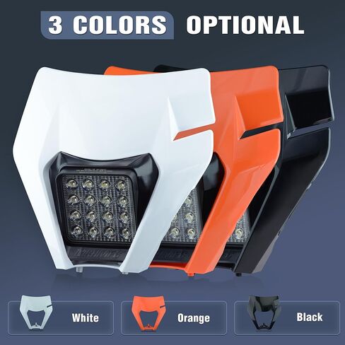 Universal Dirt Pit Bike LED Headlight - Motorcycle Dirtbike Headlight for EXC - Dirt Pit Bike Accessories White in Kuwait