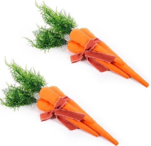 6 PCS Easter Currots Decor Decor Decor غير مكتملة من النسيج الكبير الجزرة المزيفة المزيفة لمحرف عيد الفصح Farmhouse Tabletop Basket Door Window Wall Wall Wall (13.78 ‘') in Saudi Arabia