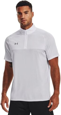 Under Armour Mens Locker SS 1/4 Zip White Medium in Kuwait