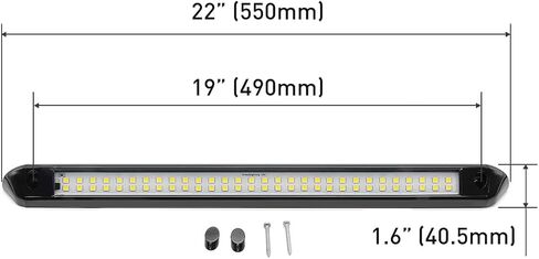 حلم الإضاءة RV مصابيح المظلة العربة خارج الشرفة ضوء المقطورة الخارجي LED LED LIDL BAR 800 LUMEN أبيض الإضاءة in Kuwait