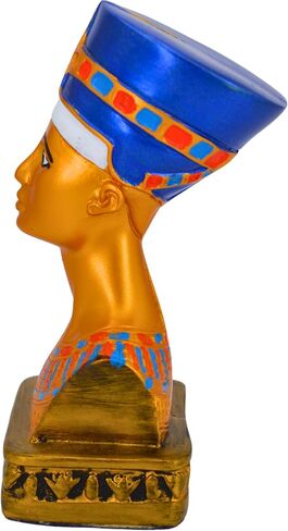 Queen Nefertiti Sculpture Mask - Stone with Pharaonic Hieroglyphics - Artistry from Egypt (Small) in Saudi Arabia