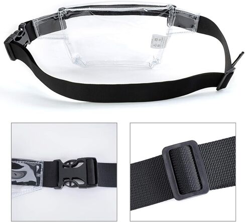 Small Clear Fanny Pack Stadium Approved for Women,TINYAT Clear Belt Bag for Waterproof Mini Waist Pack for Concerts, Sports in Saudi Arabia