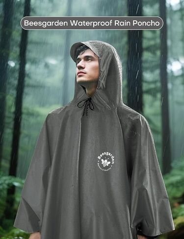 Waterproof Rain Poncho for Men and Women, Lightweight Waterproof Rain Jackets with Hood, 3-in-1 Multifunctional Foldable Protective Blanket, Shelter Tarpaulin for Outdoors, Camping, Hiking in Kuwait