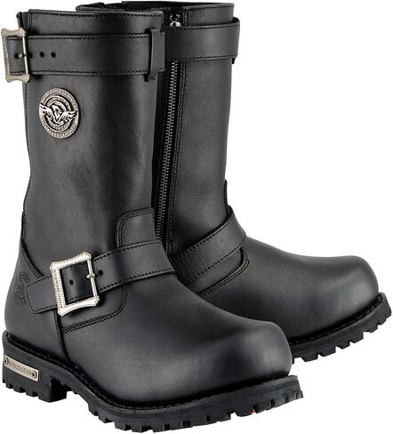 Milwaukee Leather Men's Black Leather Wide-Width 11-Inch Classic Engineer Motorcycle Boots MBM9020W in Saudi Arabia
