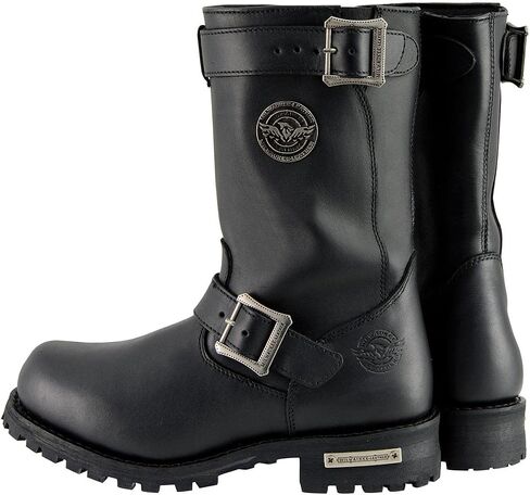 Milwaukee Leather Men's Black Leather Wide-Width 11-Inch Classic Engineer Motorcycle Boots MBM9020W in Saudi Arabia