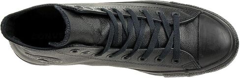 حذاء Converse Chuck Taylor All Star جلدي عالي الجودة، أسود أحادي، 9 B(M) US Women / 7 D(M) US Men in Saudi Arabia