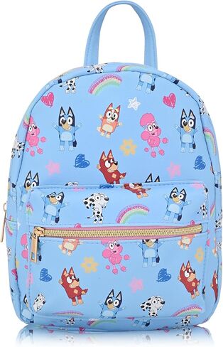 Fast Forward Bluey Backpack for Boys, Girls, Women, Men, Unisex | Cute PU Leather 10" Bluey Mini Backpack Purse Shoulder Purse | Bluey Bag and Bluey Accessories in Saudi Arabia