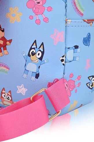 Fast Forward Bluey Backpack for Boys, Girls, Women, Men, Unisex | Cute PU Leather 10" Bluey Mini Backpack Purse Shoulder Purse | Bluey Bag and Bluey Accessories in Saudi Arabia