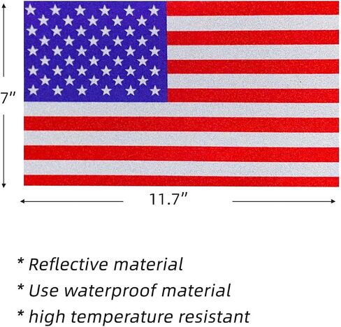American Flag Decal,3pcs USA Flag Decal Sticker, Reflective Car Stickers for Cars/Trucks - Support US Military in Saudi Arabia