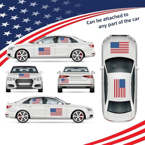 American Flag Decal,3pcs USA Flag Decal Sticker, Reflective Car Stickers for Cars/Trucks - Support US Military in Saudi Arabia