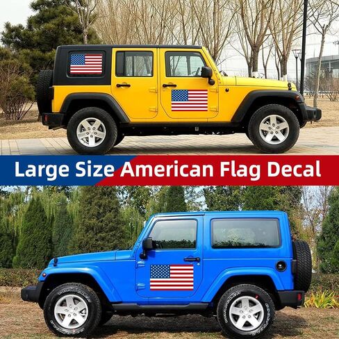 American Flag Decal,3pcs USA Flag Decal Sticker, Reflective Car Stickers for Cars/Trucks - Support US Military in Saudi Arabia