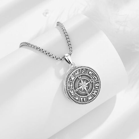 Vito Sterling Silver Urn Necklace for Ashes, Customized Cross/Heart/Angel Wings/Tree of Life/Cardinal Cremation Keepsake Jewelry Memorial Funeral Gift for Women Men, 22" in Saudi Arabia