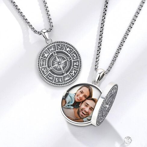 Vito Sterling Silver Urn Necklace for Ashes, Customized Cross/Heart/Angel Wings/Tree of Life/Cardinal Cremation Keepsake Jewelry Memorial Funeral Gift for Women Men, 22" in Saudi Arabia