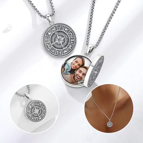 Vito Sterling Silver Urn Necklace for Ashes, Customized Cross/Heart/Angel Wings/Tree of Life/Cardinal Cremation Keepsake Jewelry Memorial Funeral Gift for Women Men, 22" in Saudi Arabia