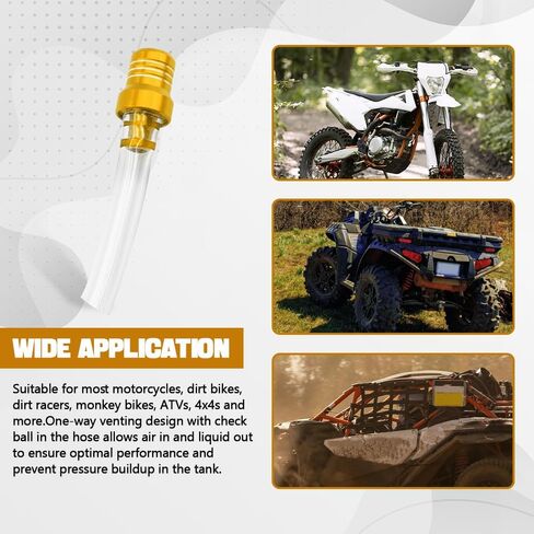 2PCS Breather Hose Gas Fuel Tank Cap, Fuel Tank Vent, CNC One Way Tank Valve Vent Tube with Aluminum Cap, Universal Car Accessories Tube Hose Breather Cap for ATV Quad CRF Pit Dirt Bike in Saudi Arabia