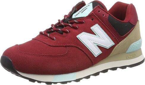 New Balance mens Iconic 574 V2 Sneaker, Team Red/Wave, 7.5 US in Saudi Arabia